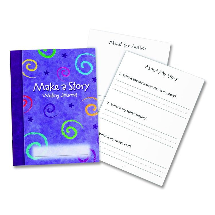 Make-a-Story Journal, Manuscript Format, Blue Cover, (32) 9 x 7 Sheets, 10 Journals