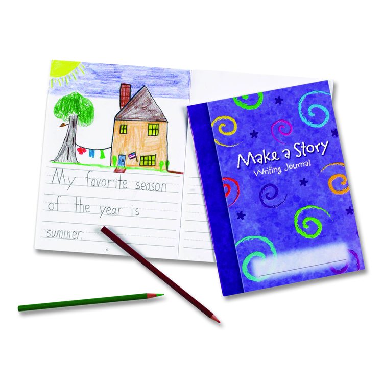 Make-a-Story Journal, Manuscript Format, Blue Cover, (32) 9 x 7 Sheets, 10 Journals