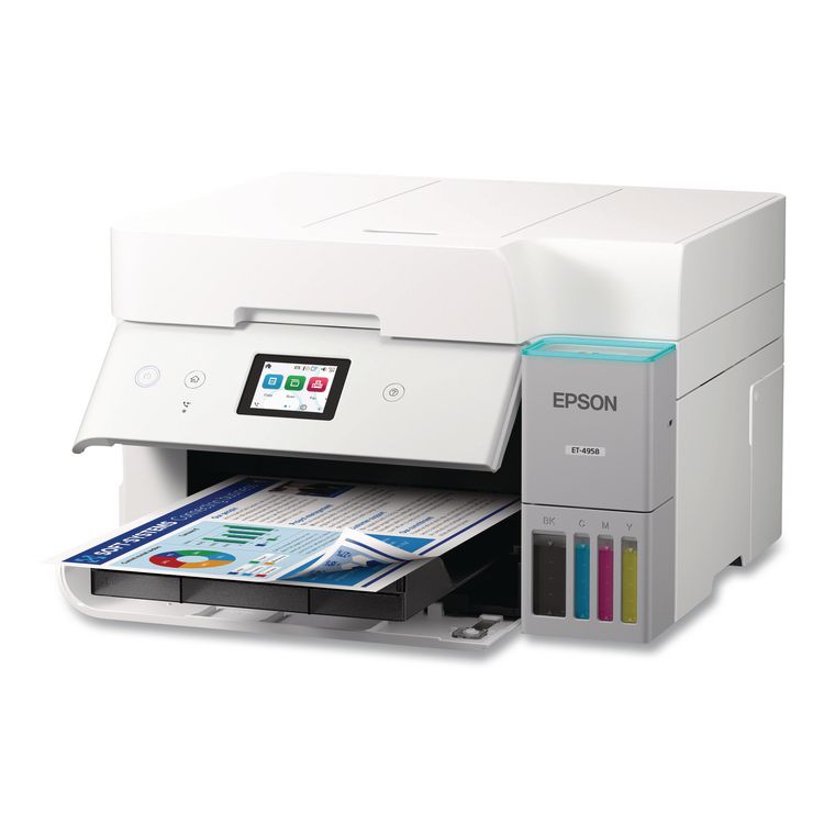 EcoTank ET-4958 Wireless AIO Color Supertank Printer, Copy/Fax/Print/Scan