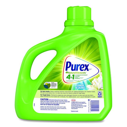Ultra Natural Elements HE Liquid Detergent, Linen and Lilies Scent, 150 oz Bottle, 4/Carton