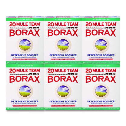 20 Mule Team Borax Laundry Booster, Powder, 4 lb Box, 6/Carton