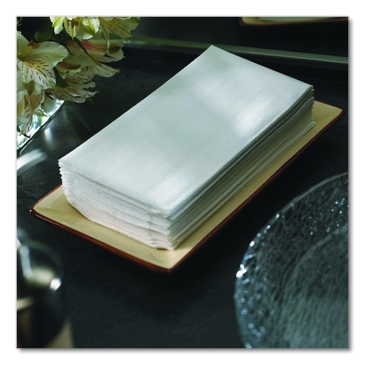 Guest Towels, 1-Ply, 12 x 17, White, 100/Pack, 5 Packs/Carton