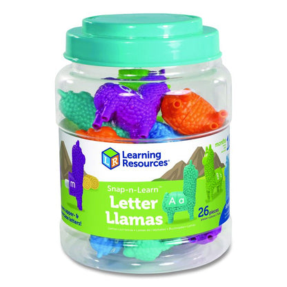 Snap-n-Learn Letter Llamas, Pre-K, 26 Pieces