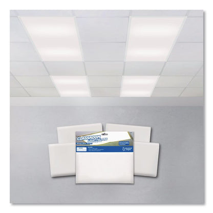 Florescent Light Filter Covers, Square, 2 ft x 4 ft, Whisper White, 4 Panels