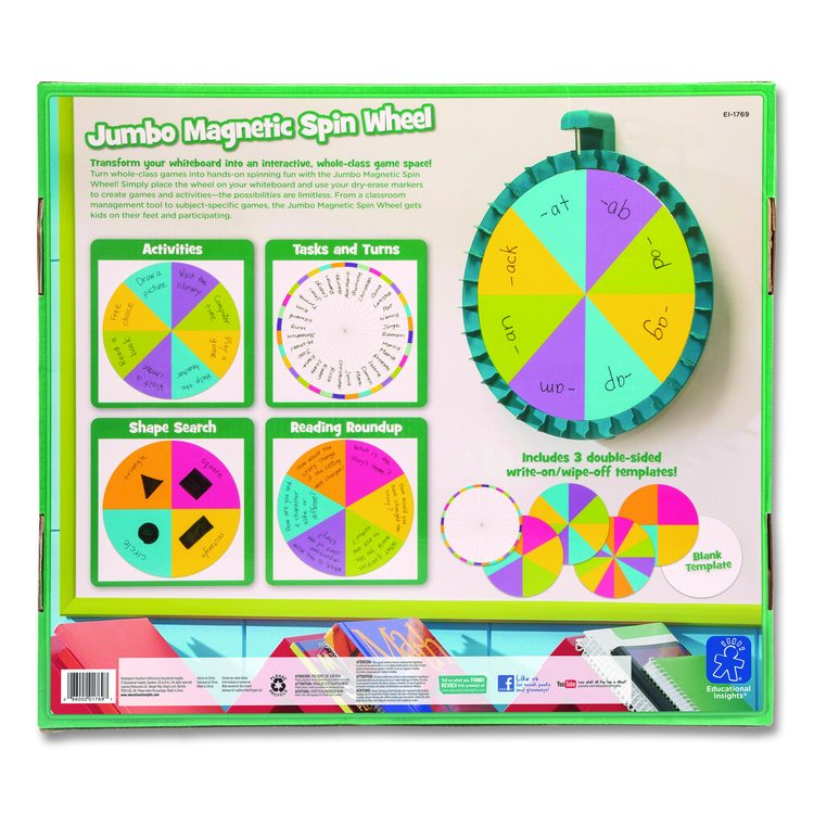 Jumbo Magnetic Spin Wheel, 16" Diameter, Ages 3 and Up