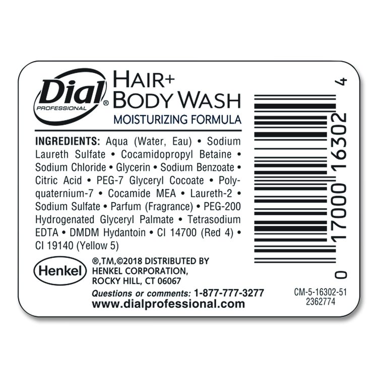 Hair + Body Wash Refill for Versa Dispenser, Neutral Scent, 15 oz, 6/Carton