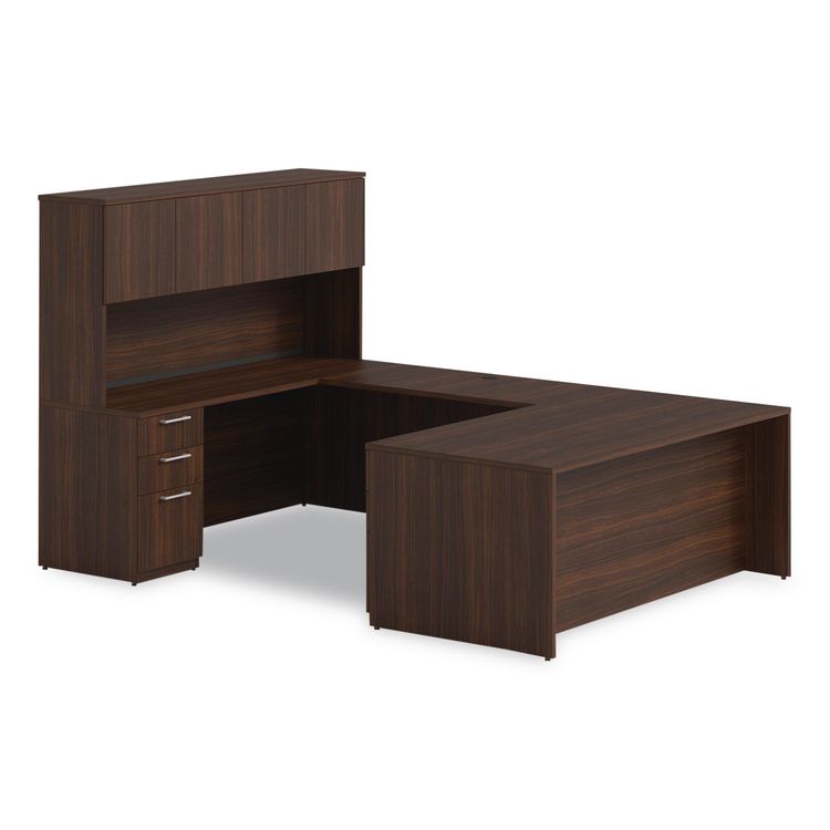 Alera Seville Series Bridge Return, 48w x 24d x 29h, Mahogany