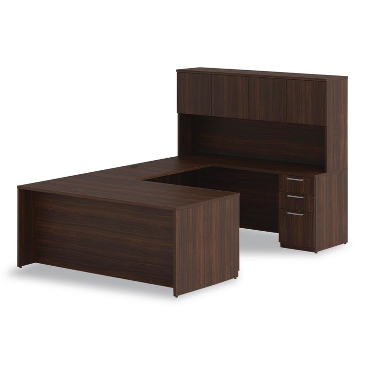 Alera Seville Series Bridge Return, 48w x 24d x 29h, Mahogany