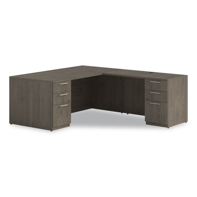 Alera Seville Series Desk Return with Pedestal, Right, 48" x 24" x 29", Walnut