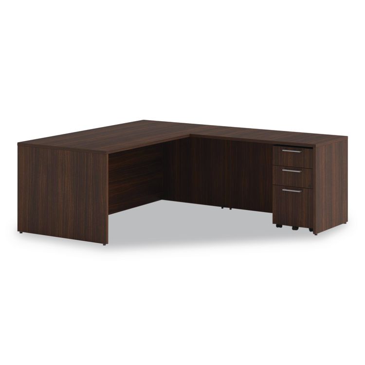Alera Seville Series Return Shell, Reversible, 48" x 24" x 29", Mahogany
