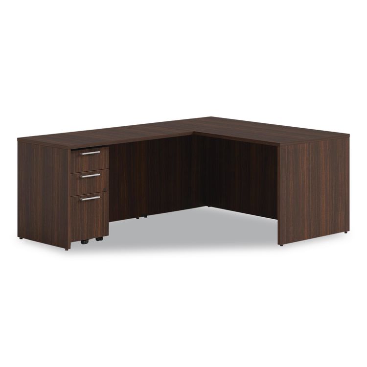 Alera Seville Series Return Shell, Reversible, 48" x 24" x 29", Mahogany