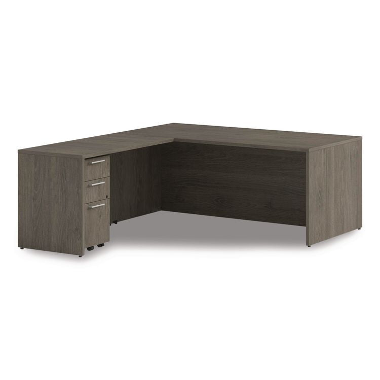 Alera Seville Series Return Shell, Reversible, 48" x 24" x 29", Walnut