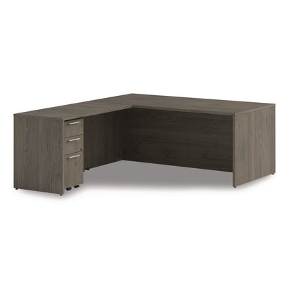 Alera Seville Series Return Shell, Reversible, 48" x 24" x 29", Walnut