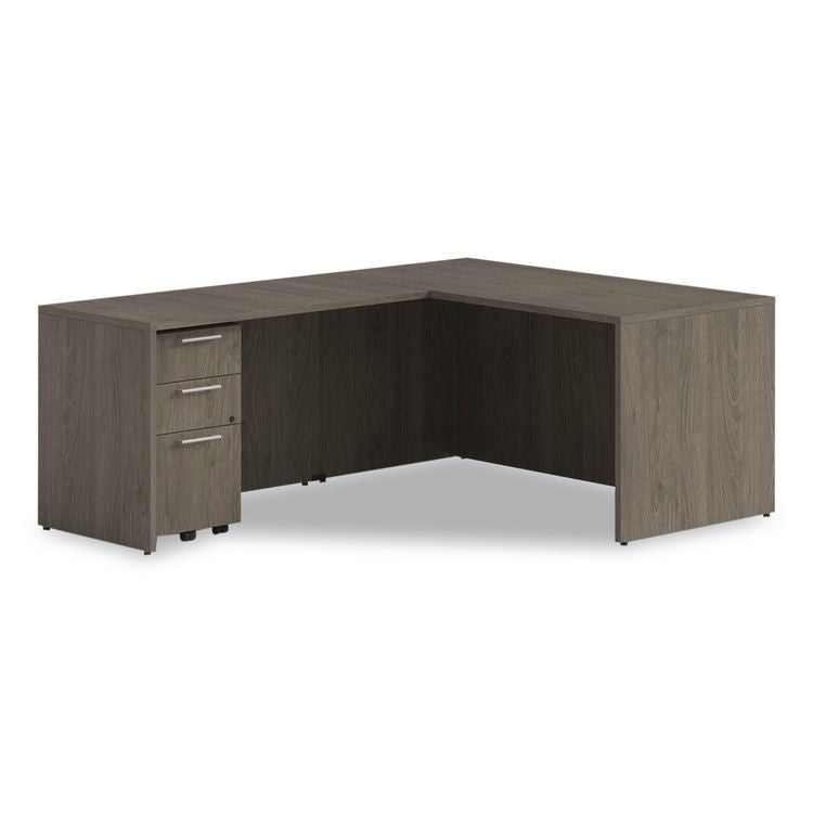 Alera Seville Series Return Shell, Reversible, 48" x 24" x 29", Walnut