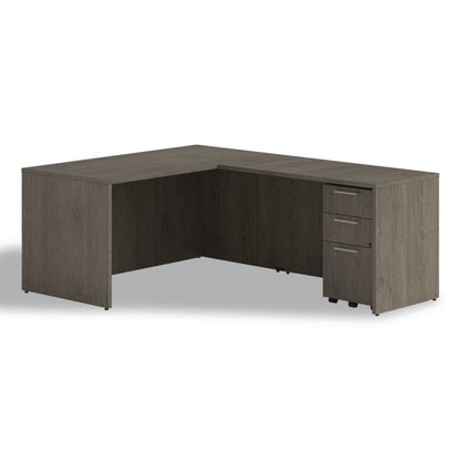 Alera Seville Series Return Shell, Reversible, 48" x 24" x 29", Walnut