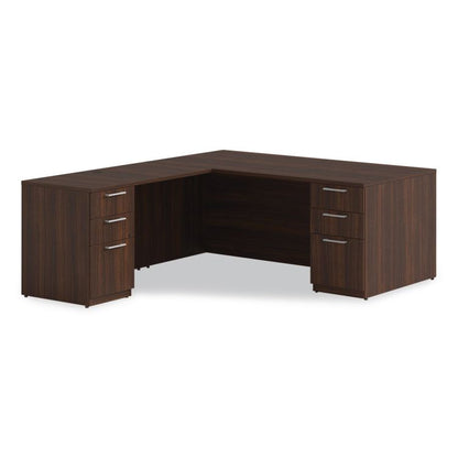 Alera Seville Series Single Pedestal Desk, Right Pedestal, 72" x 36" x 29", Mahogany