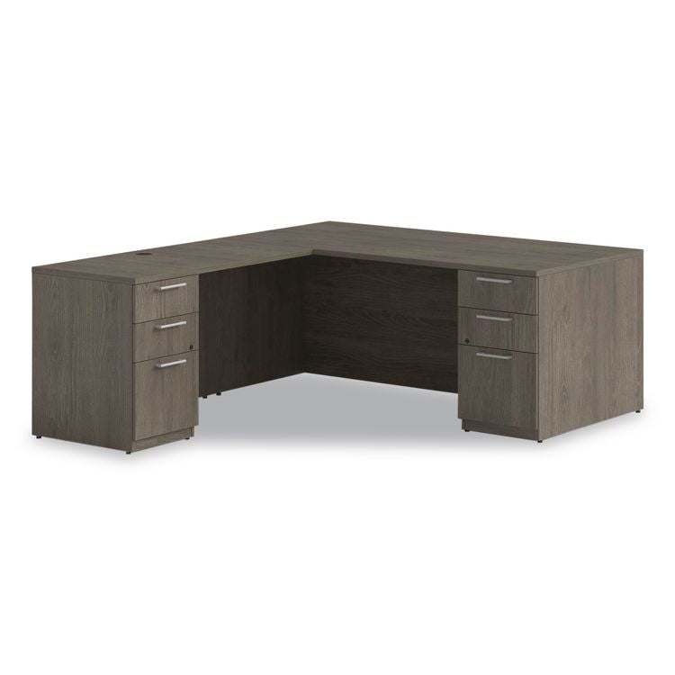 Alera Seville Series Single Pedestal Desk, Right Pedestal, 72" x 36" x 29", Walnut