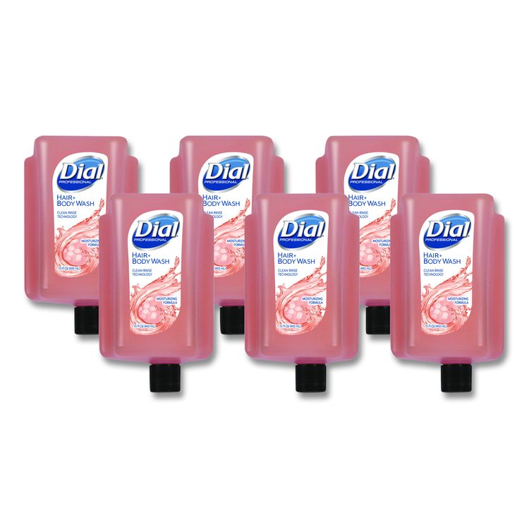 Hair + Body Wash Refill for Versa Dispenser, Neutral Scent, 15 oz, 6/Carton