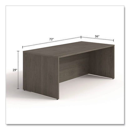 Alera Seville Series Desk Shell, 72" x 36" x 29", Walnut