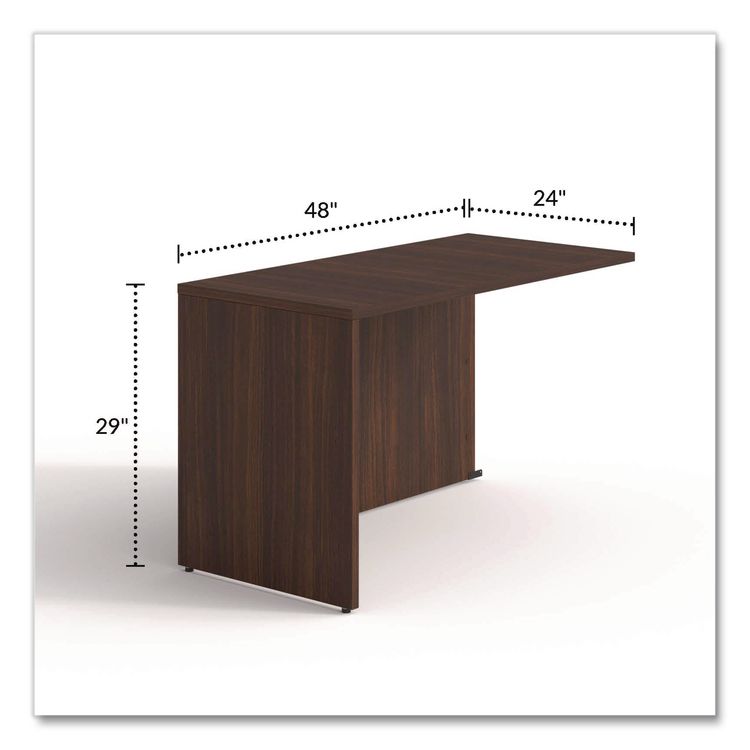 Alera Seville Series Return Shell, Reversible, 48" x 24" x 29", Mahogany