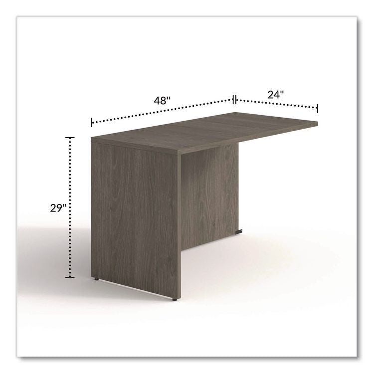 Alera Seville Series Return Shell, Reversible, 48" x 24" x 29", Walnut