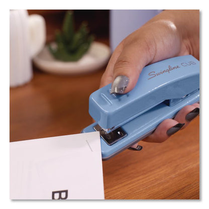 Cub Compact Metal Staplers, 20 Sheet Capacity, Electric Blue