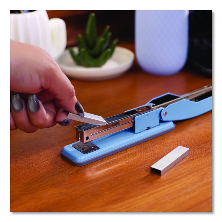 Cub Compact Metal Staplers, 20 Sheet Capacity, Electric Blue