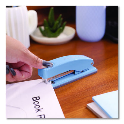 Cub Compact Metal Staplers, 20 Sheet Capacity, Electric Blue