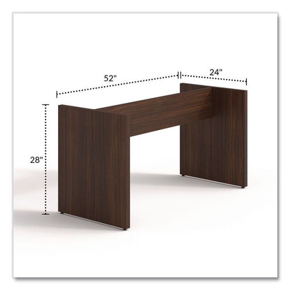 Alera Seville 96" Wide Conference Table Base, 50w x 22d x 28h, Mahogany