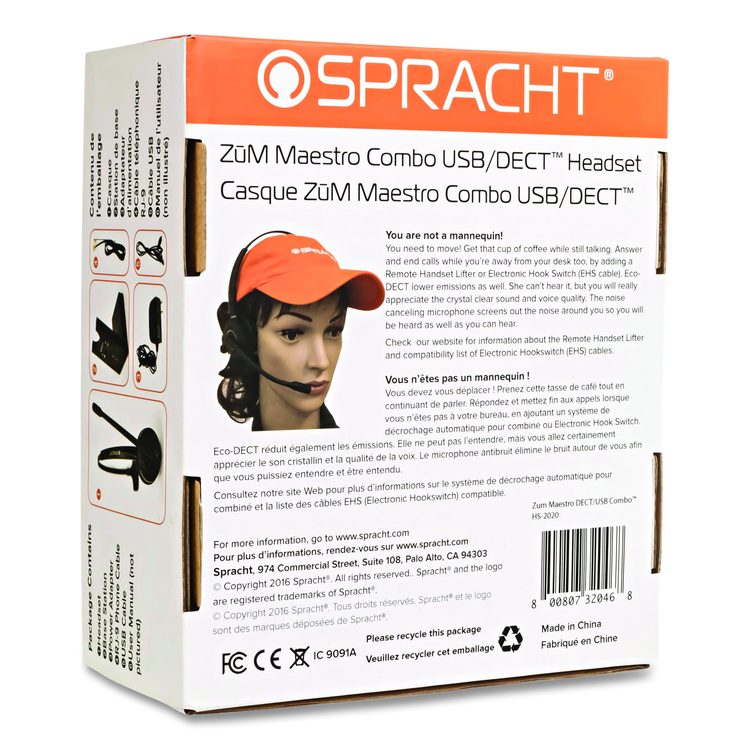 ZuM Maestro SPT-HS2020 Monaural Over The Head Headset, Black