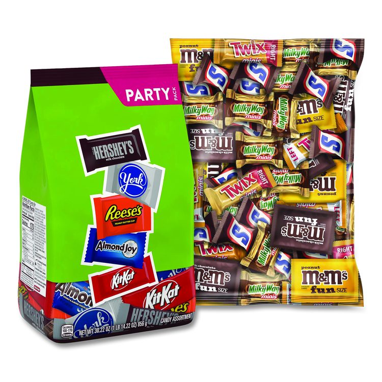 Assortment Milk Chocolate/Mar's Chocolate Favorites, 30.22 oz Bag and 62.6 oz Bag/Carton