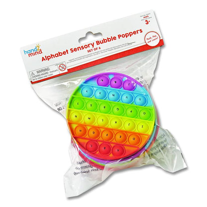 Alphabet Sensory Bubble Poppers, Pre-K to K, 6 Pieces