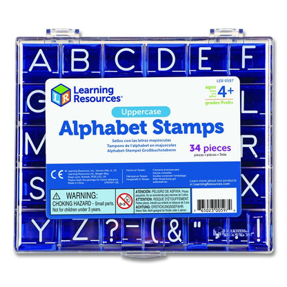 Uppercase Alphabet Stamps, 1", 34 Stamps