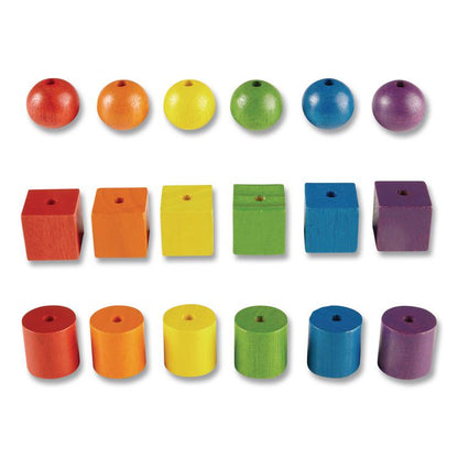 Beads in a Bucket, Wood, Small, Assorted Colors, 1.4 lb Bucket