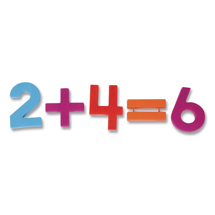 Jumbo Magnetic Numbers and Operations, Assorted Colors, 36 Pieces