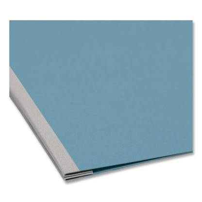 Prong Fastener Premium Pressboard Report Cover, Two-Piece Prong Fastener, 3" Capacity, 8.5 x 11, Blue/Blue