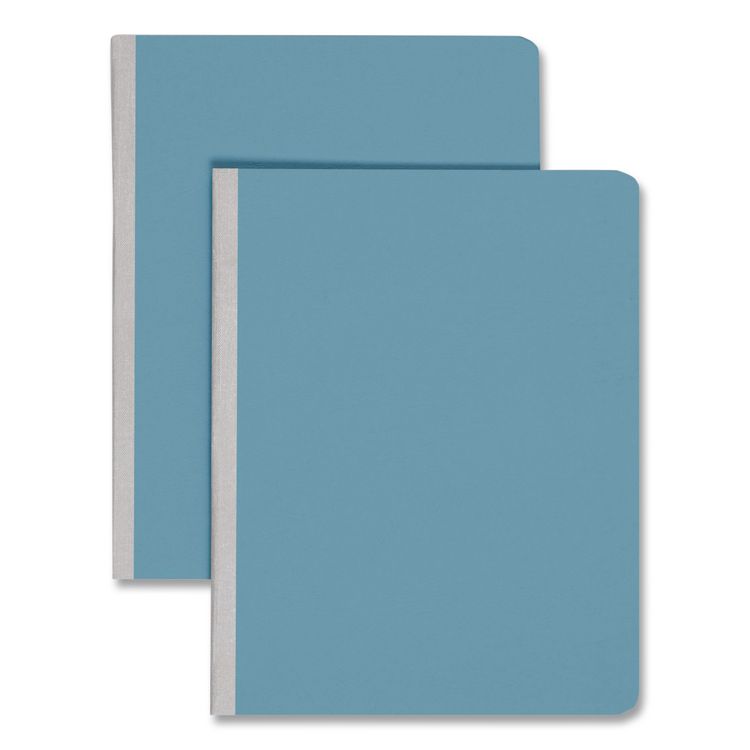 Prong Fastener Premium Pressboard Report Cover, Two-Piece Prong Fastener, 3" Capacity, 8.5 x 11, Blue/Blue