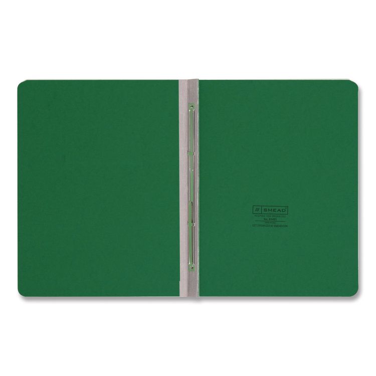 Prong Fastener Pressboard Report Cover, Two-Piece Prong Fastener, 3" Capacity, 8.5 x 11, Green/Green