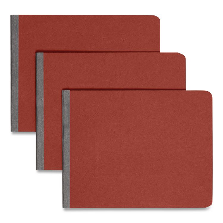 Prong Fastener Premium Pressboard Report Cover, Two-Piece Prong Fastener, 2" Capacity, 8.5 x 11, Red/Red