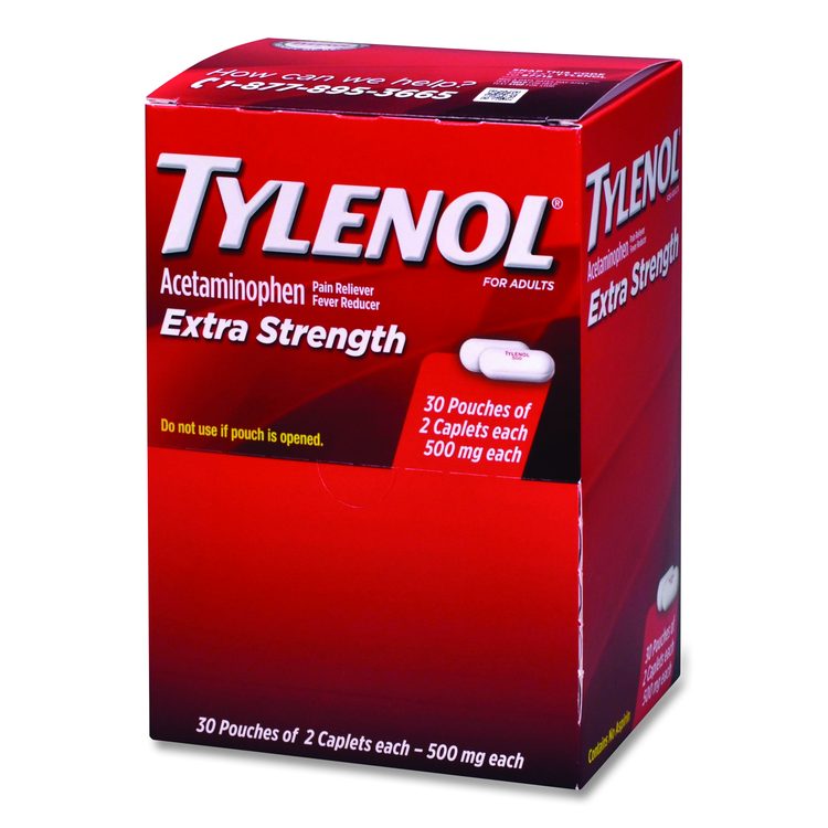 Extra Strength Caplets, Two-Pack, 30/Box