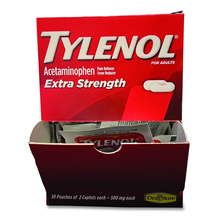 Extra Strength Caplets, Two-Pack, 30/Box