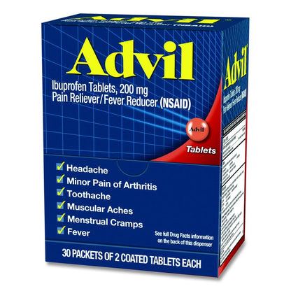 Ibuprofen Tablets Refill Packs, Two-Pack, 30/Box