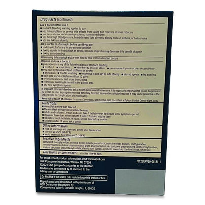 Ibuprofen Tablets Refill Packs, Two-Pack, 30/Box