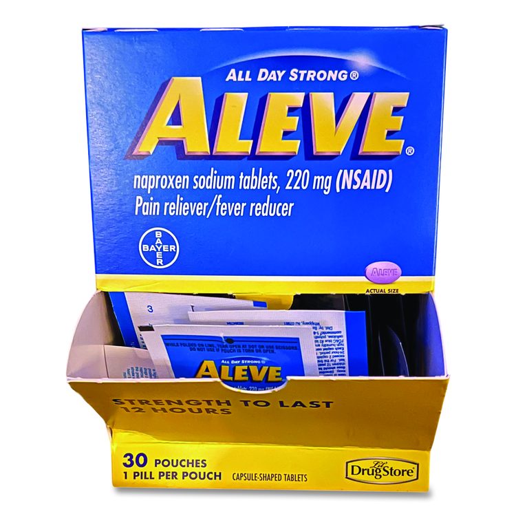 Pain Reliever Tablets Refill Packs, 1 Tablet/Packet, 30/Box