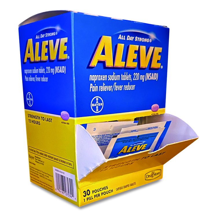 Pain Reliever Tablets Refill Packs, 1 Tablet/Packet, 30/Box
