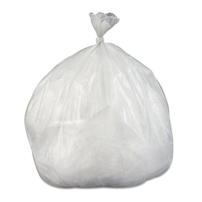 Low-Density Commercial Can Liners, 30 gal, 0.58 mil, 30" x 36", Clear, Interleaved Roll, 25 Bags/Roll, 10 Rolls/Carton