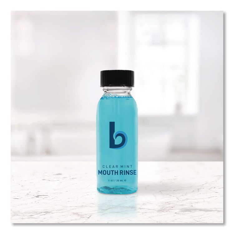 Mouth Rinse, Mint Flavor, 30 mL Bottle, 180/Carton
