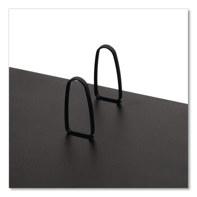#17 Desk Calendar Base for Loose-Leaf Refill, 2 Rings, 3.5" x 6", Black
