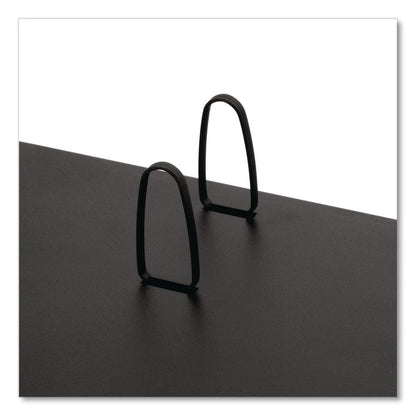 #17 Desk Calendar Base for Loose-Leaf Refill, 2 Rings, 3.5" x 6", Black