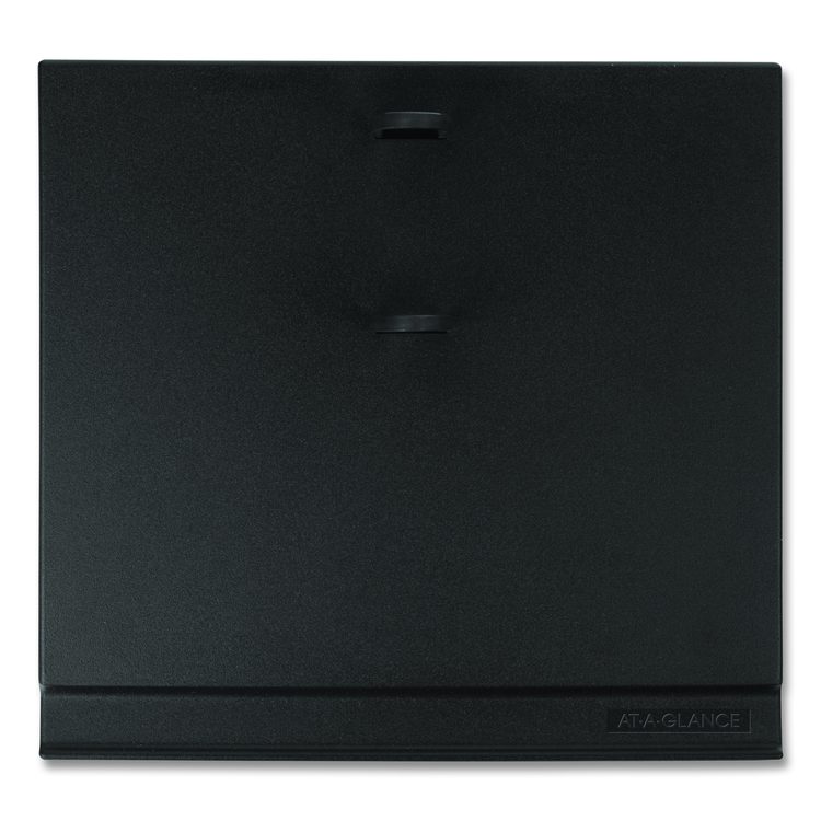 #17 Desk Calendar Base for Loose-Leaf Refill, 2 Rings, 3.5" x 6", Black